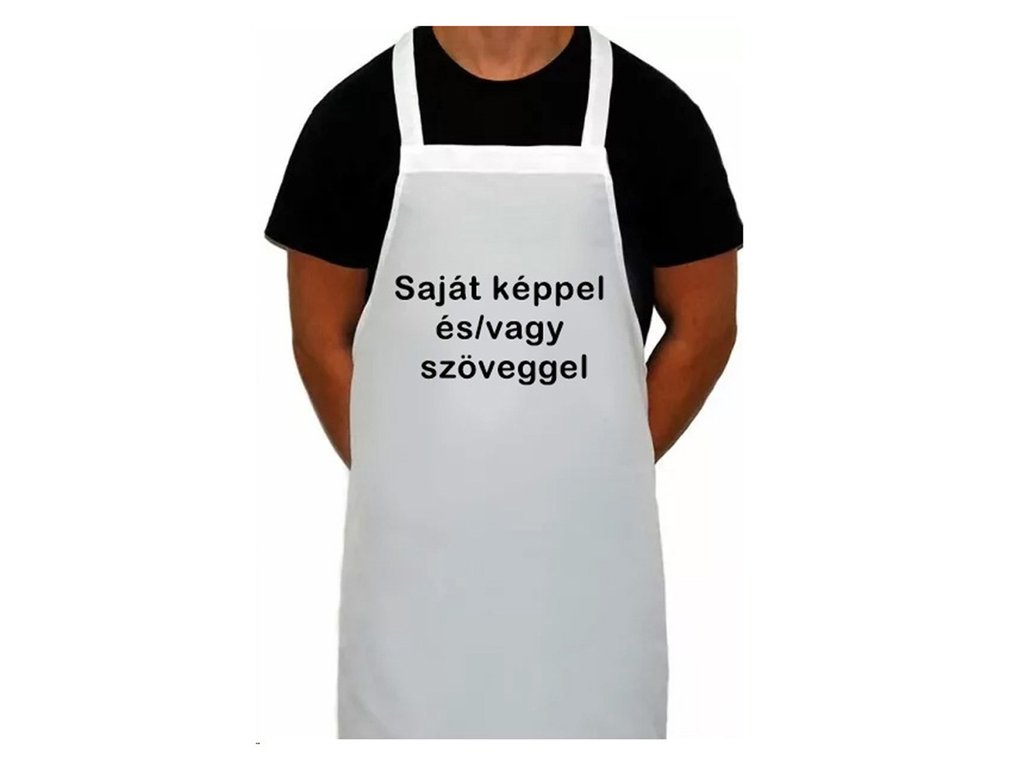 Egyedi fényképes konyhai kötény ünnepi hangulatban